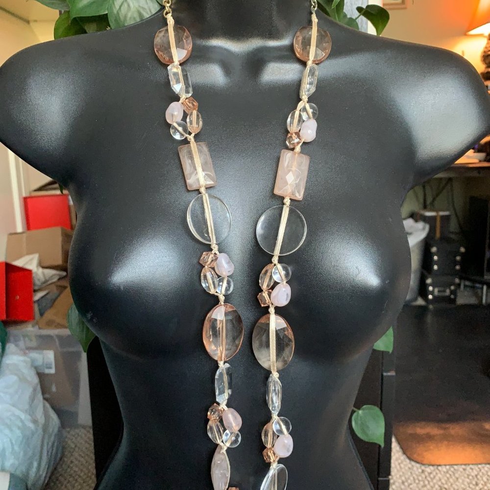 Loft Beaded Ribbon Necklace